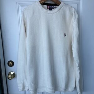 Chaps Cream Crewneck Sweater